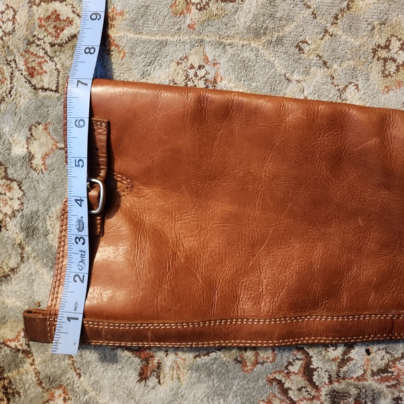 Lucky Brand "Rollie" Y2K camel stacked heel leather riding boot - Picture 15 of 17